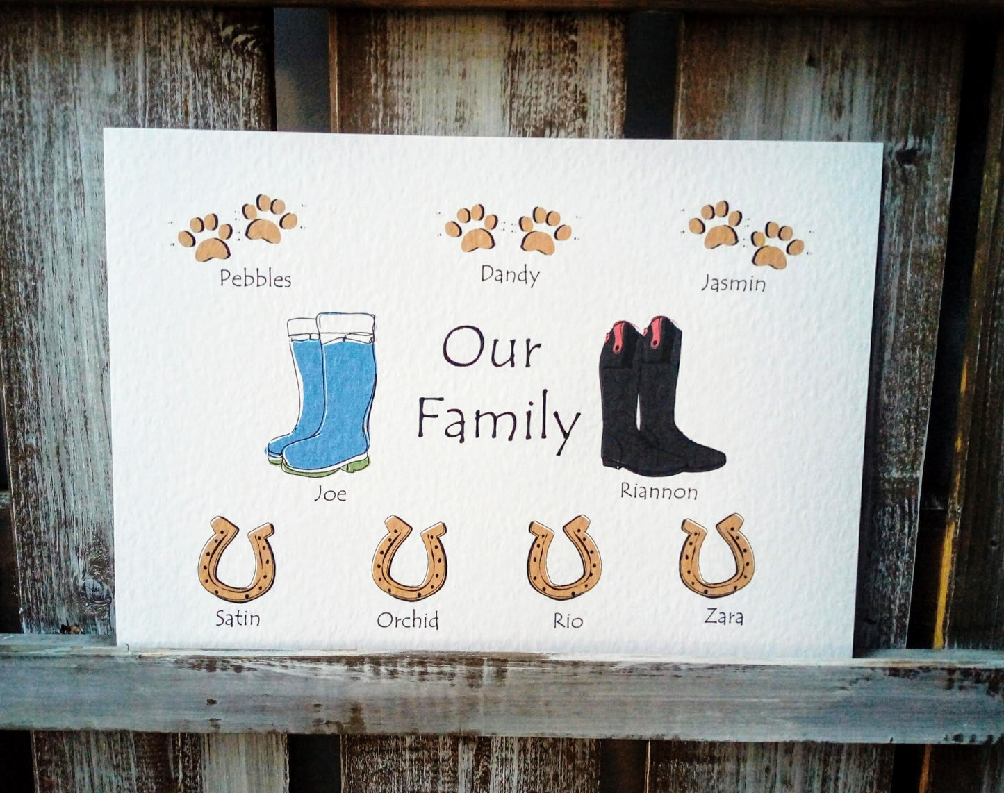 Wellies & Pet Family Print image 3