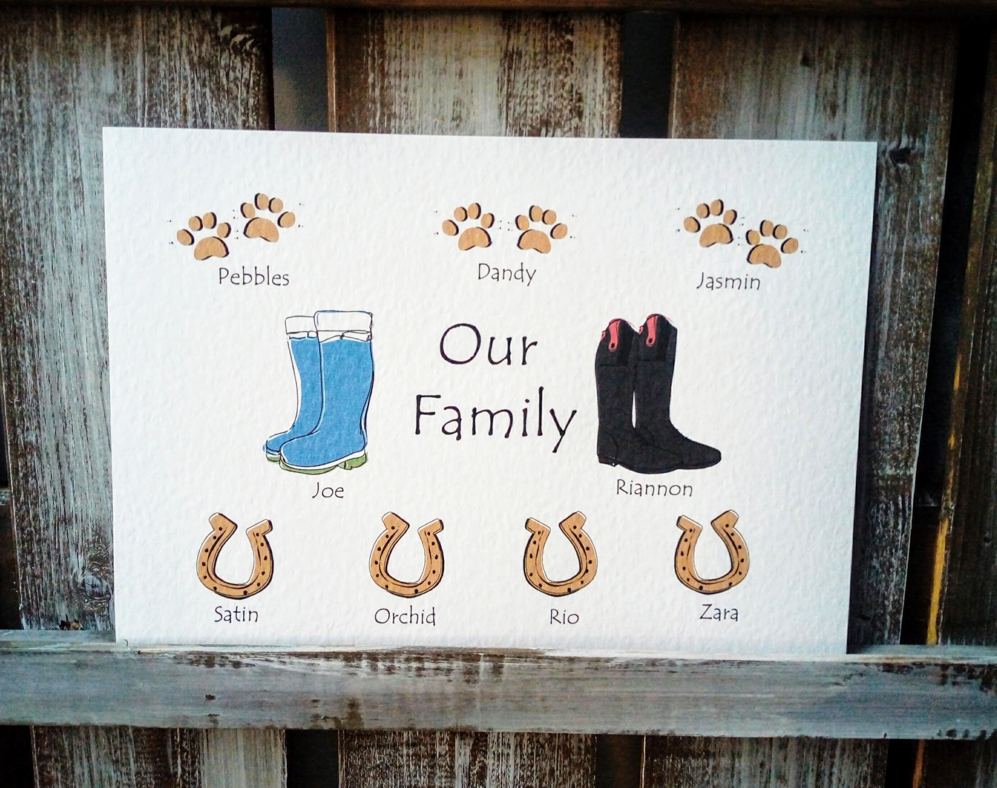 Wellies & Pet Family Print image 3