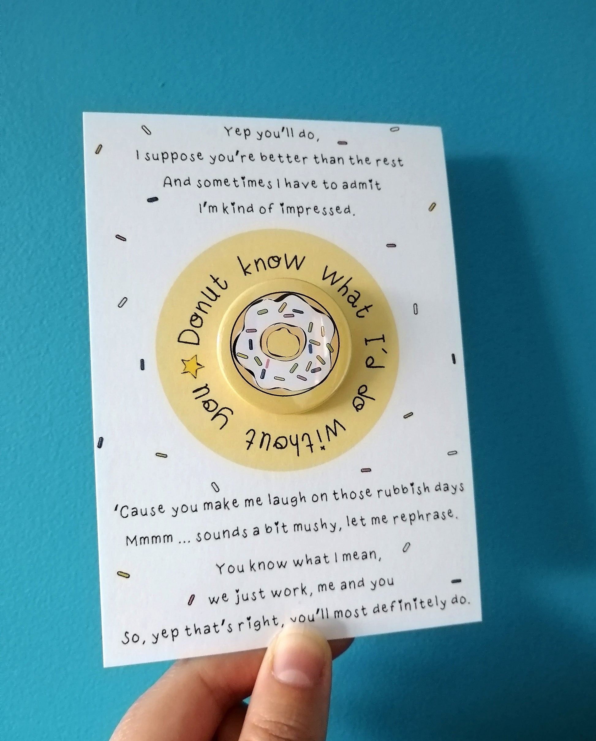 Yep You'll Do - Donut - Post Card & Badge image 2