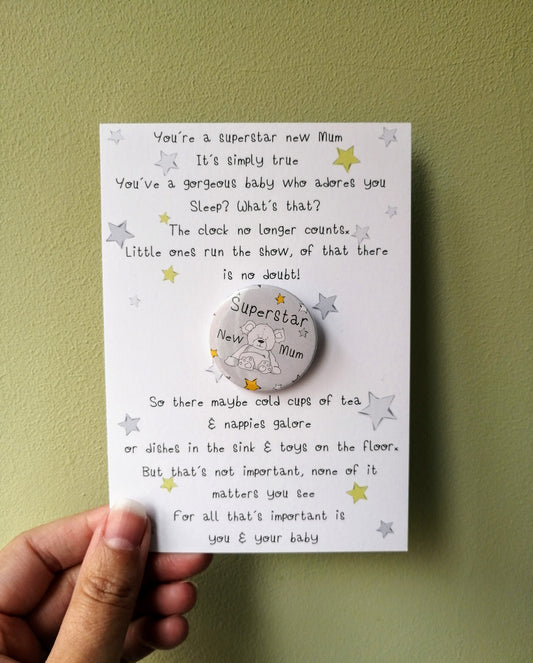 Superstar New Mum Badge Set image 1