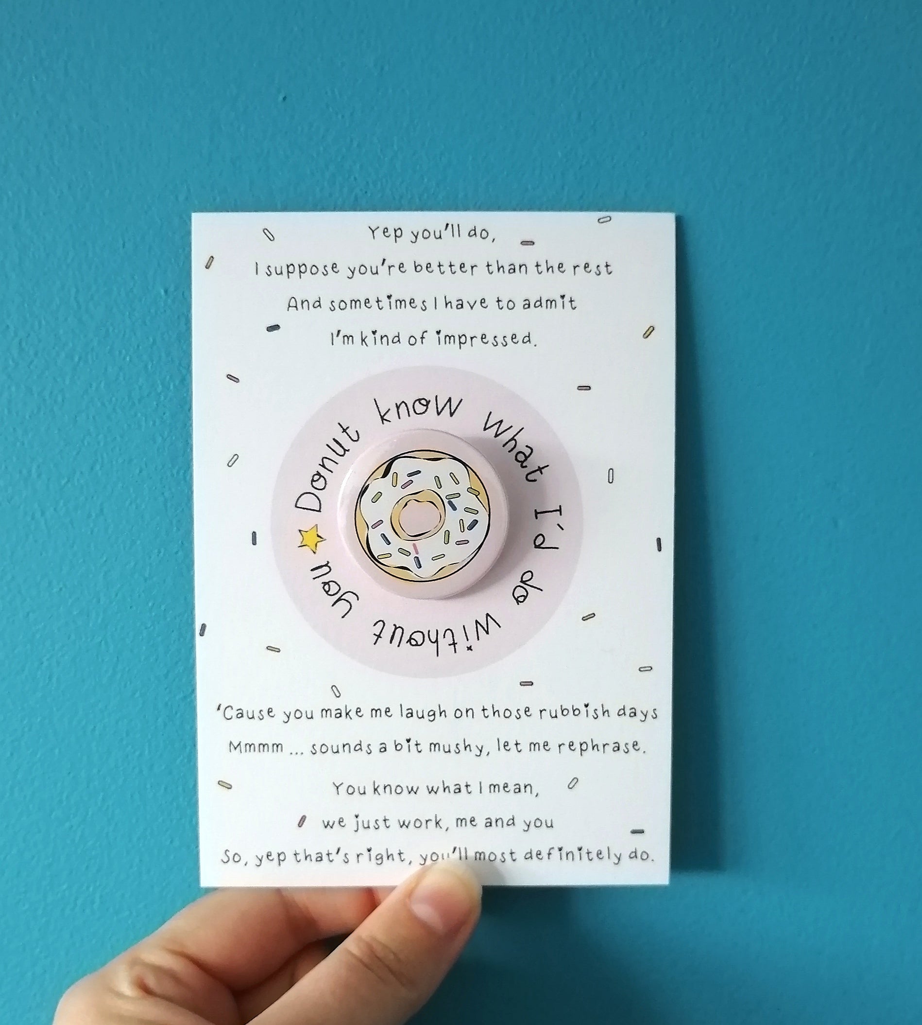 Yep You'll Do - Donut - Post Card & Badge image 0