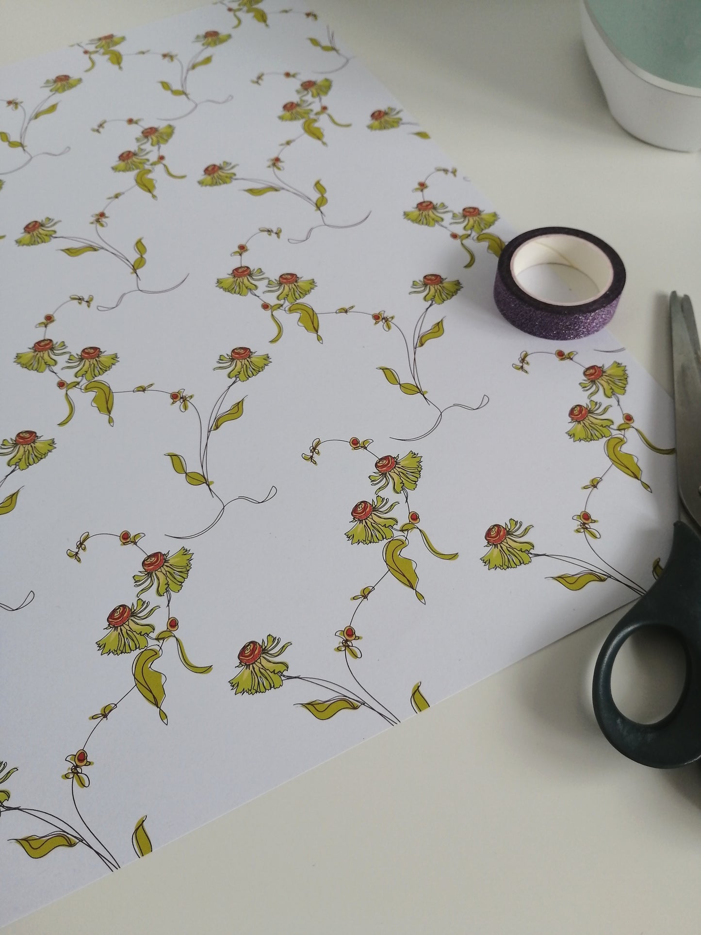 Helenium Floral Gift Wrap image 2