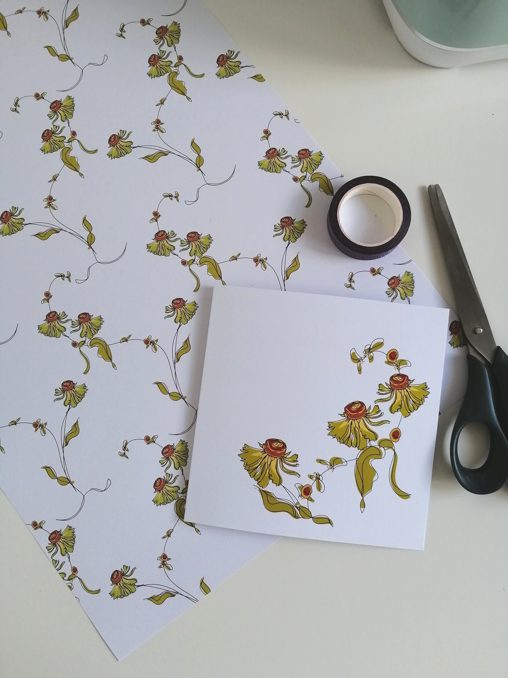 Helenium Floral Gift Wrap image 3