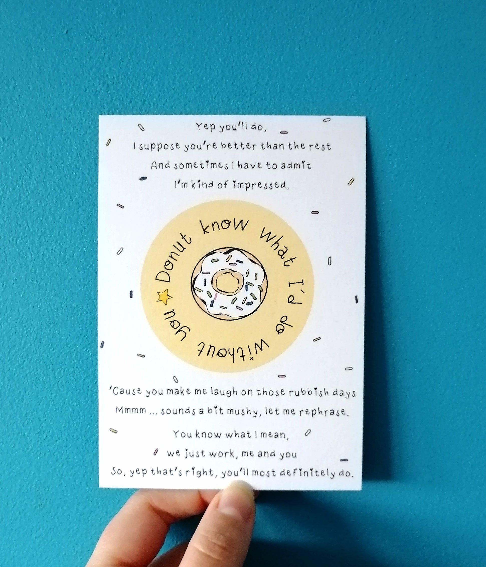 Yep You'll Do - Donut - Post Card & Badge image 3