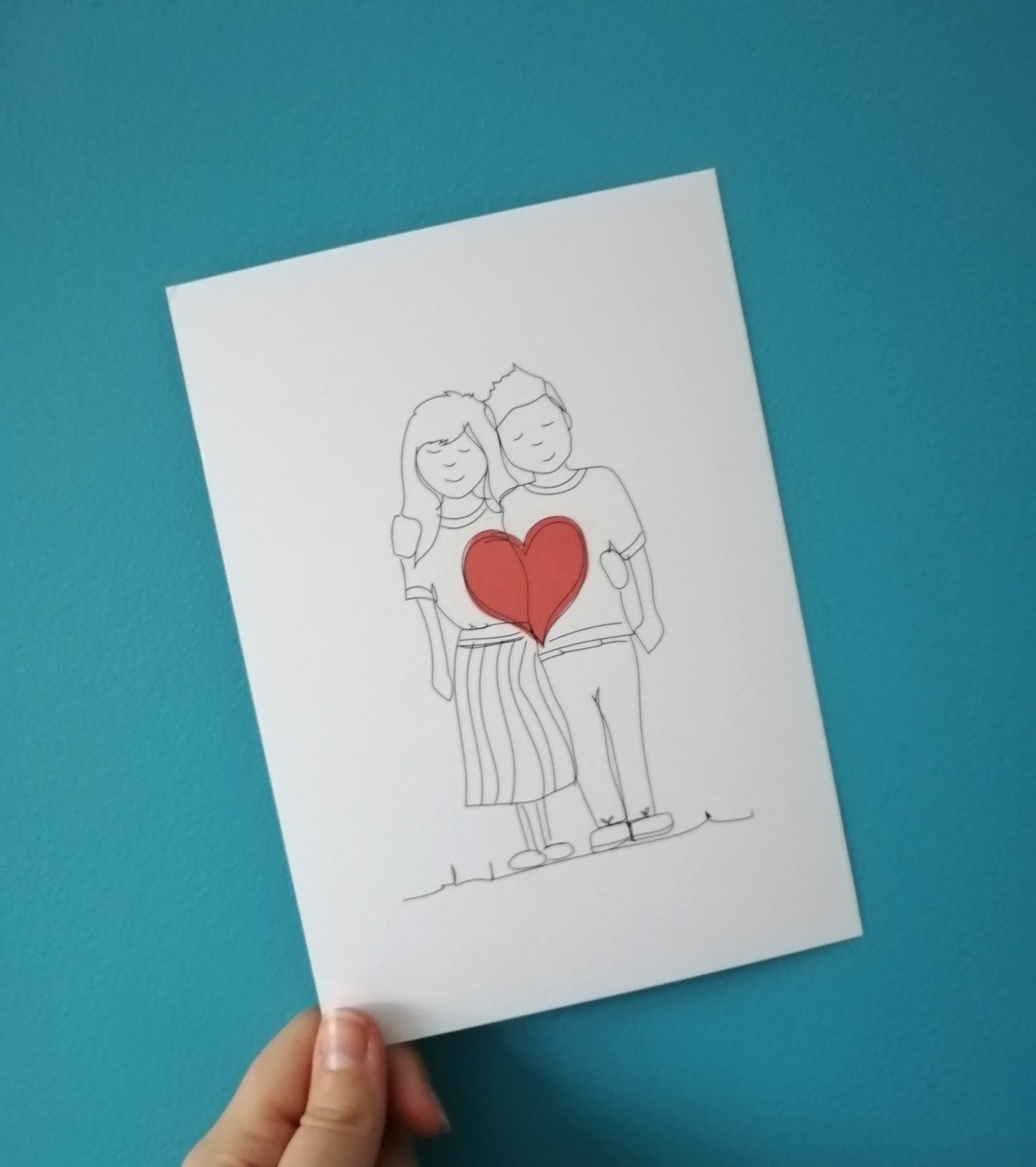 Couple Line Illustration image 0