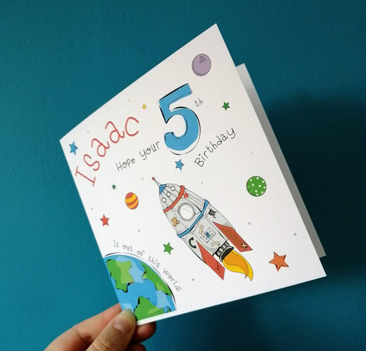 Out of this World Space Age Birthday Card image 1