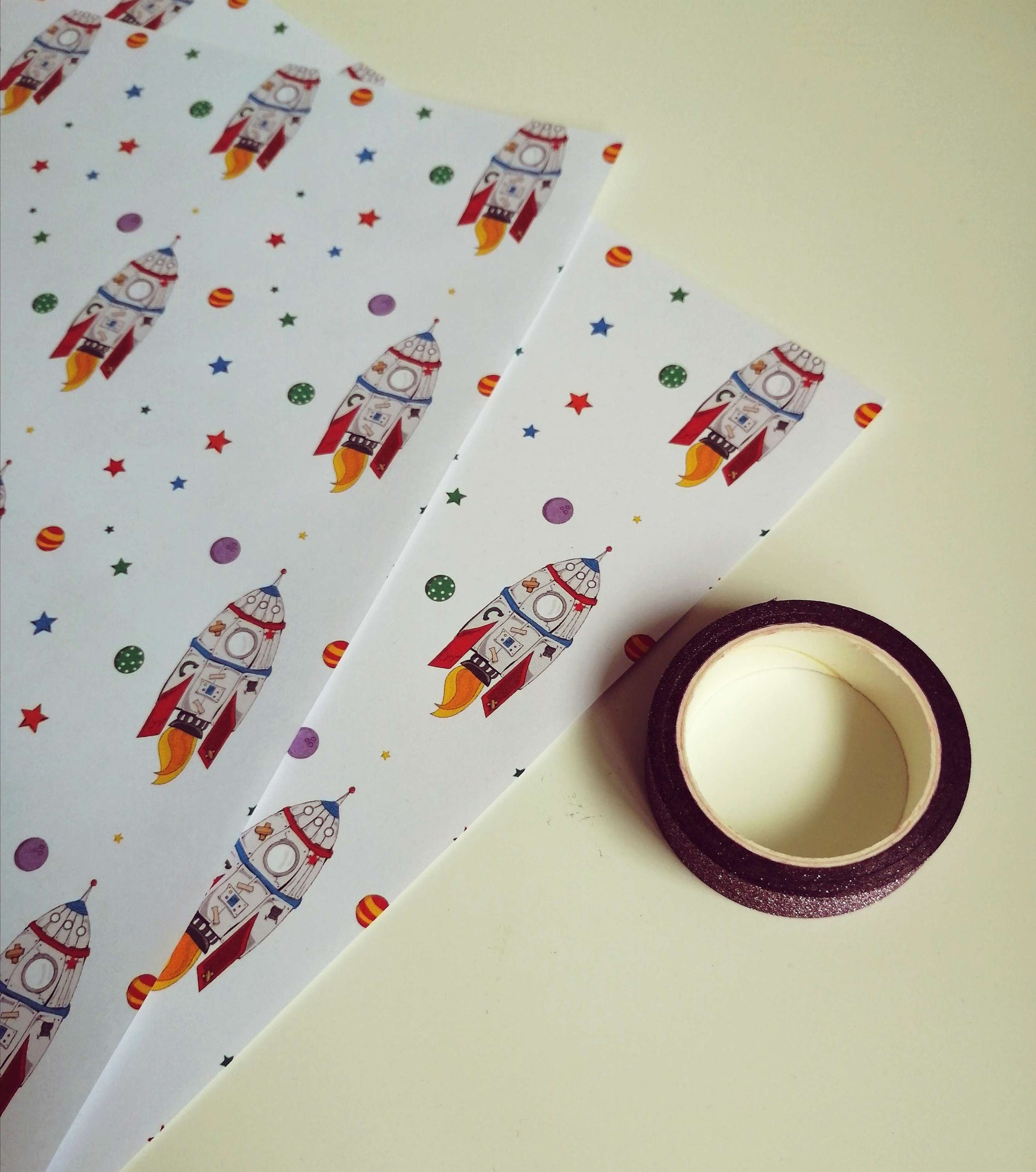 Space Rocket Gift Wrap image 0