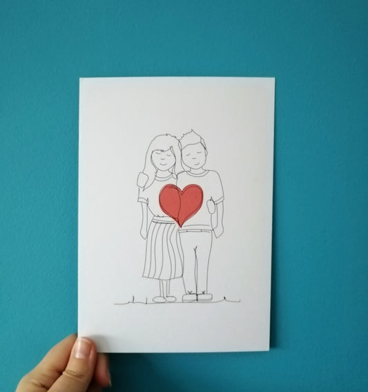 Couple Line Illustration image 1