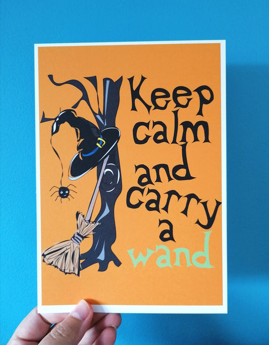 Keep Calm & Carry a Wand Print image 0