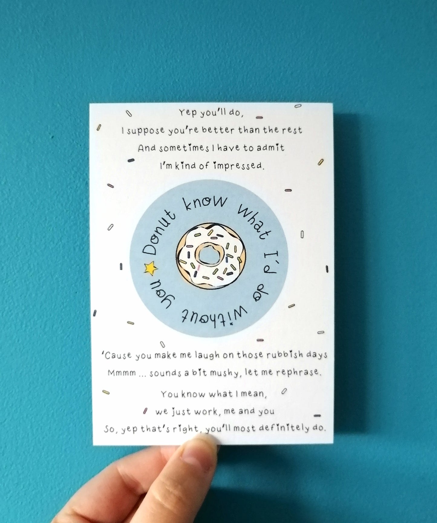 Yep You'll Do - Donut - Post Card & Badge image 5